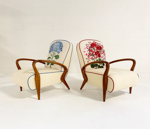 Italian Oakwood Chairs, pair - FORSYTH