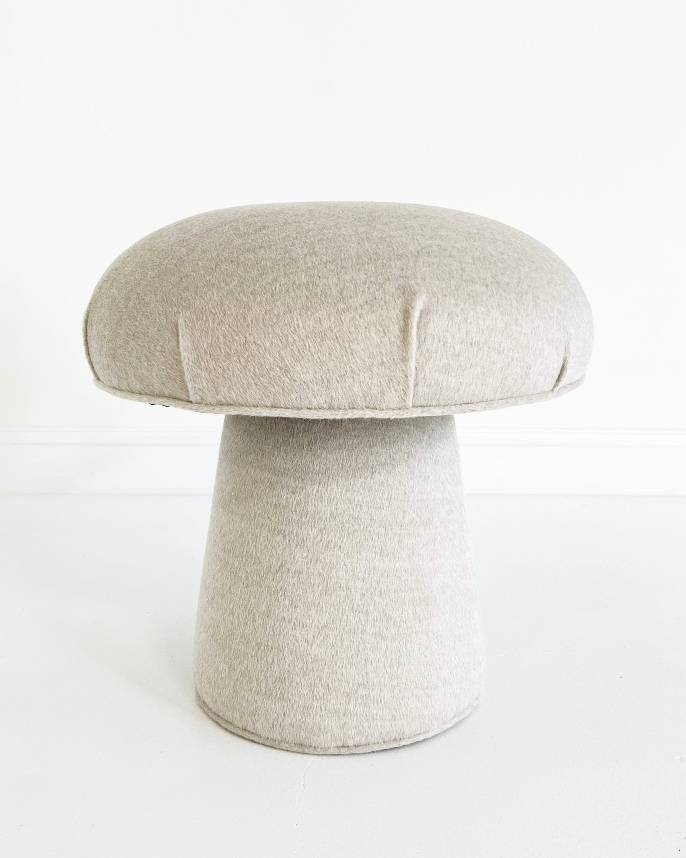 The Forsyth Mushroom Pouf in Loro Piana 'Incas' Alpaca Wool