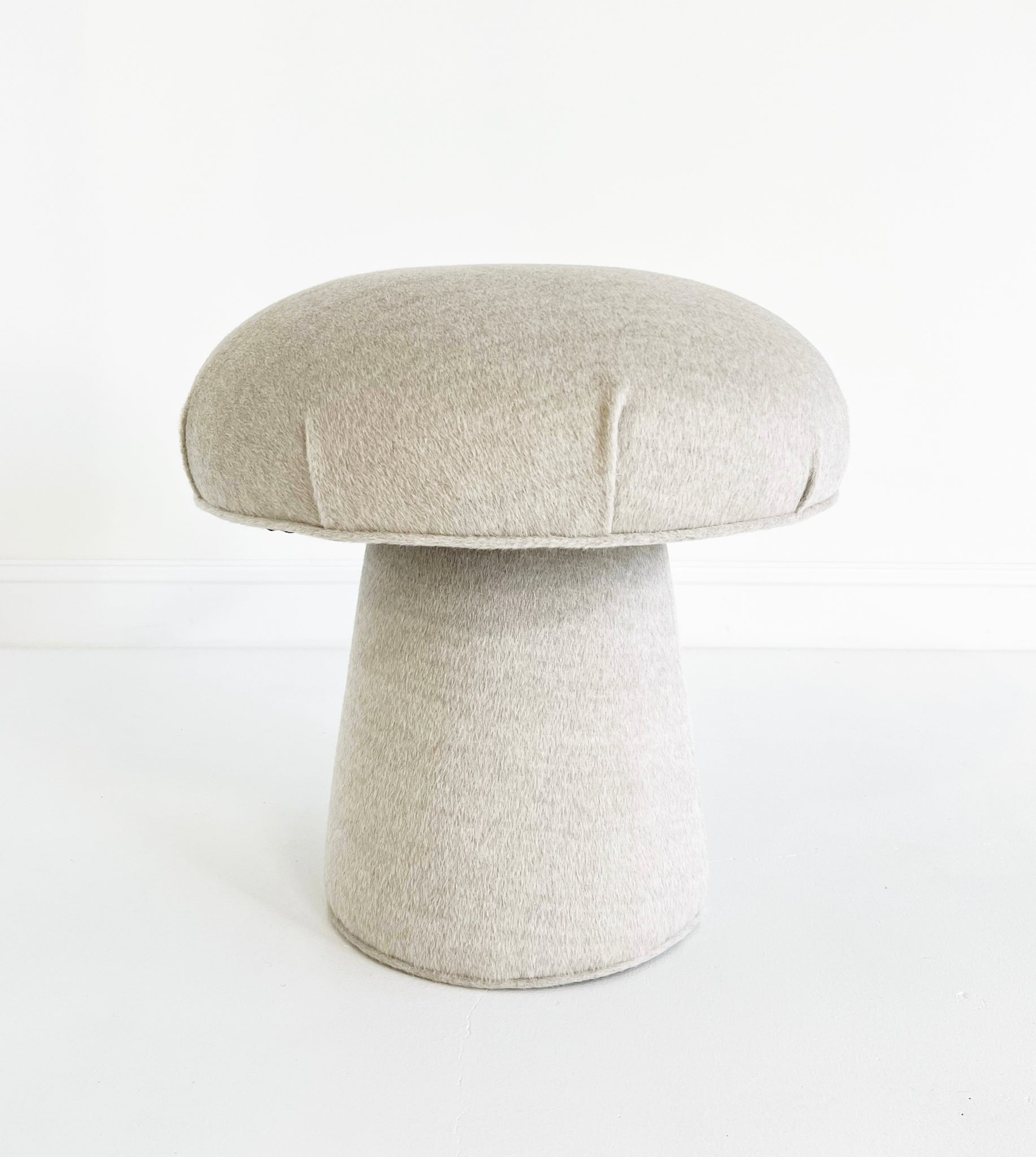 The Forsyth Mushroom Pouf in Loro Piana Alpaca Wool