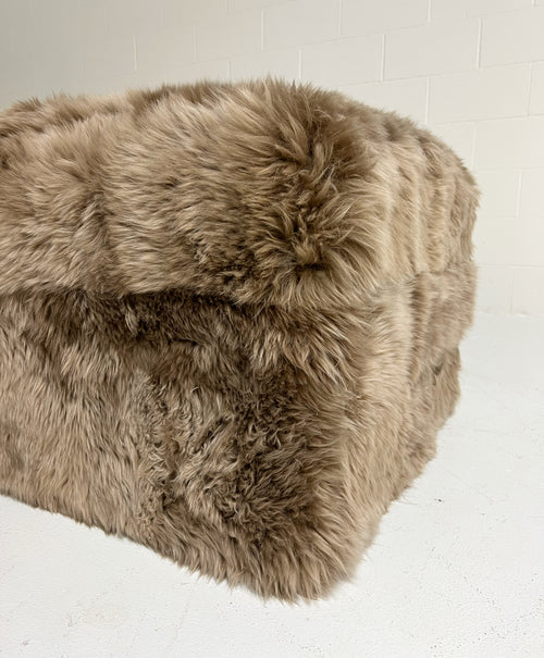 The Forsyth Storage Ottoman in Sheepskin