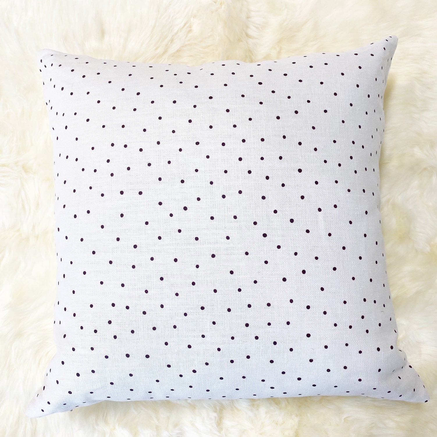 Rose Uniacke Burgundy Dots Linen Pillow, 21"