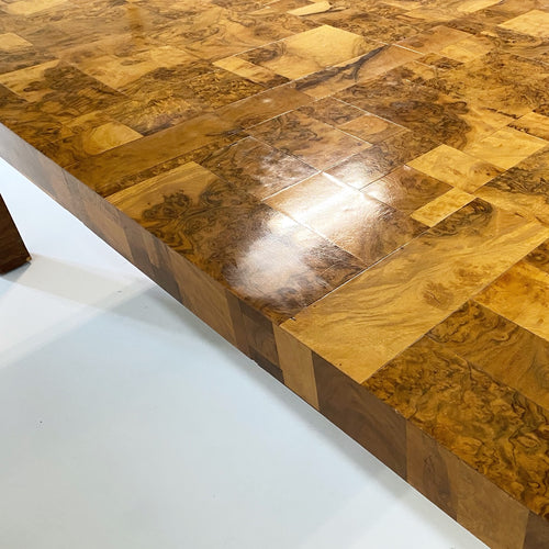 Cityscape Patchwork Burl Wood Dining Table - FORSYTH