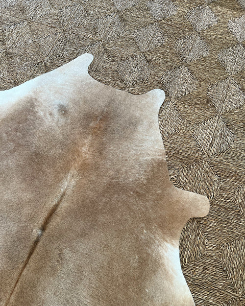 Brazilian Cowhide Rug, Palomino, No. 13