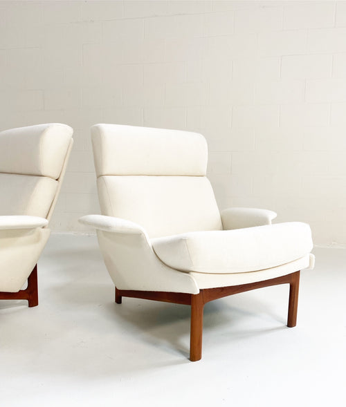 Adam Chairs in Wool Felt, Pair