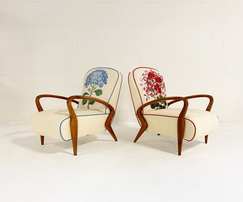 Italian Oakwood Chairs, pair - FORSYTH