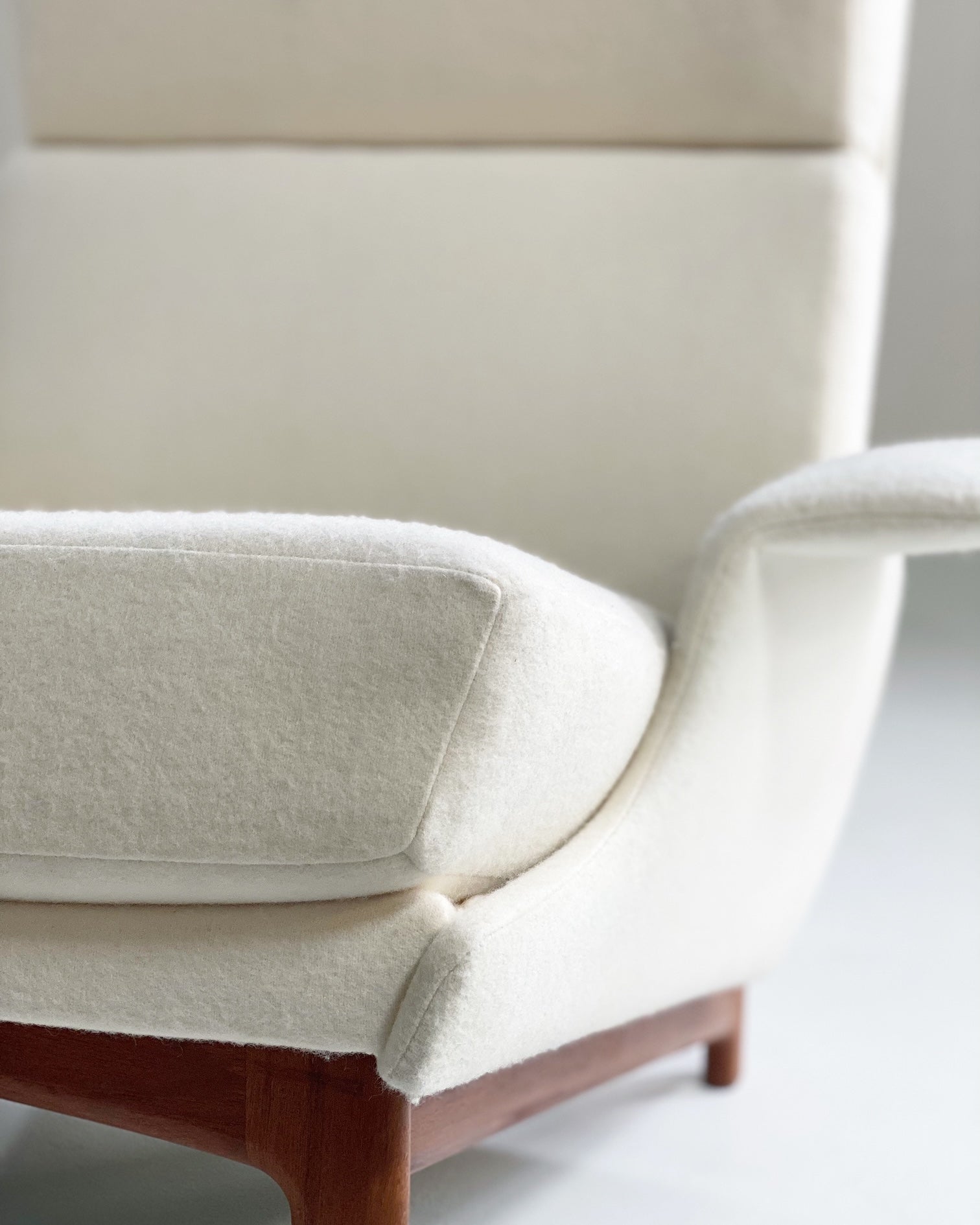 Adam Chairs in Wool Felt, Pair