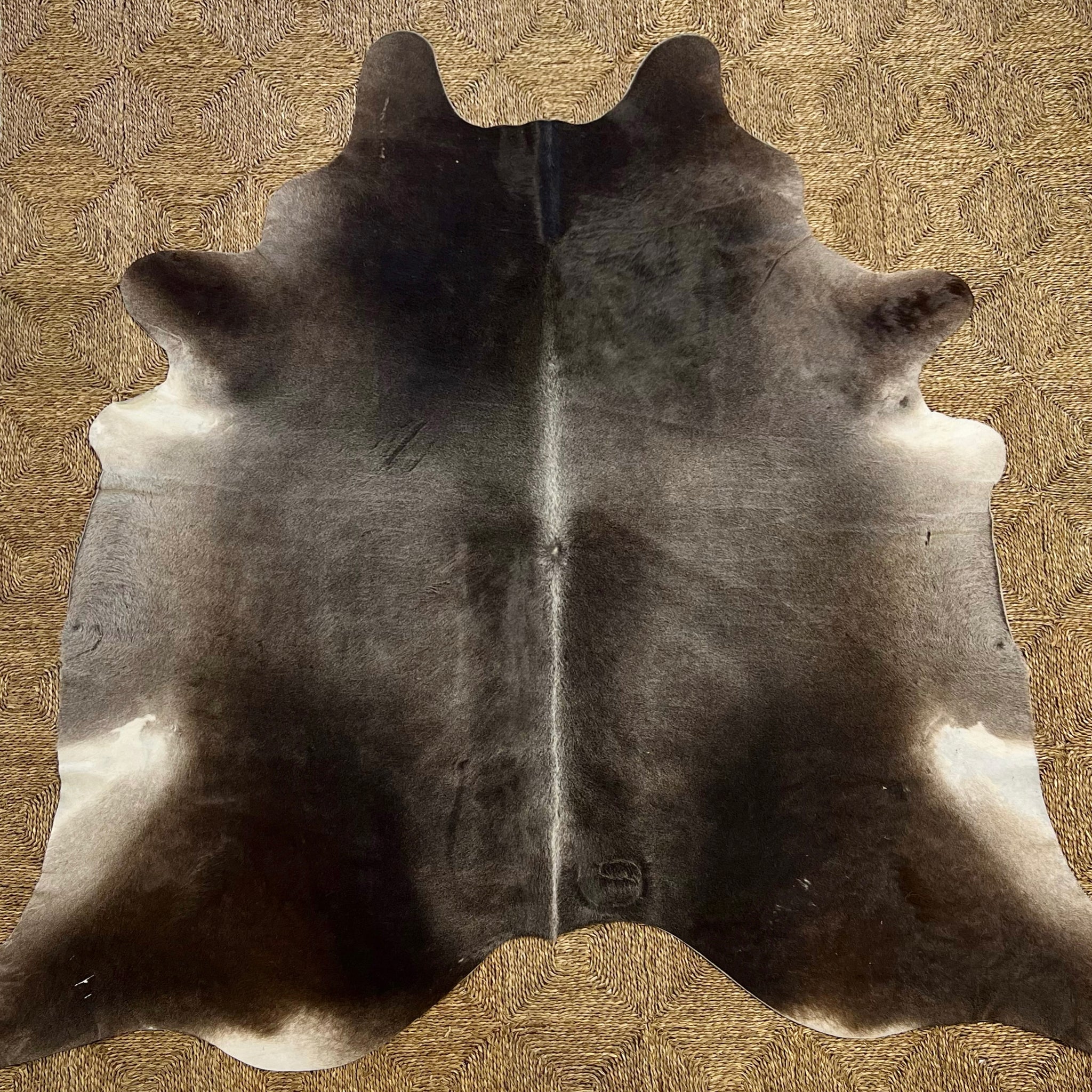 Brazilian Cowhide Rug, Salt and Pepper Brown, No. 6