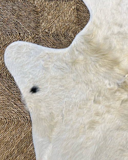Brazilian Cowhide Rug, Ivory, No. 15