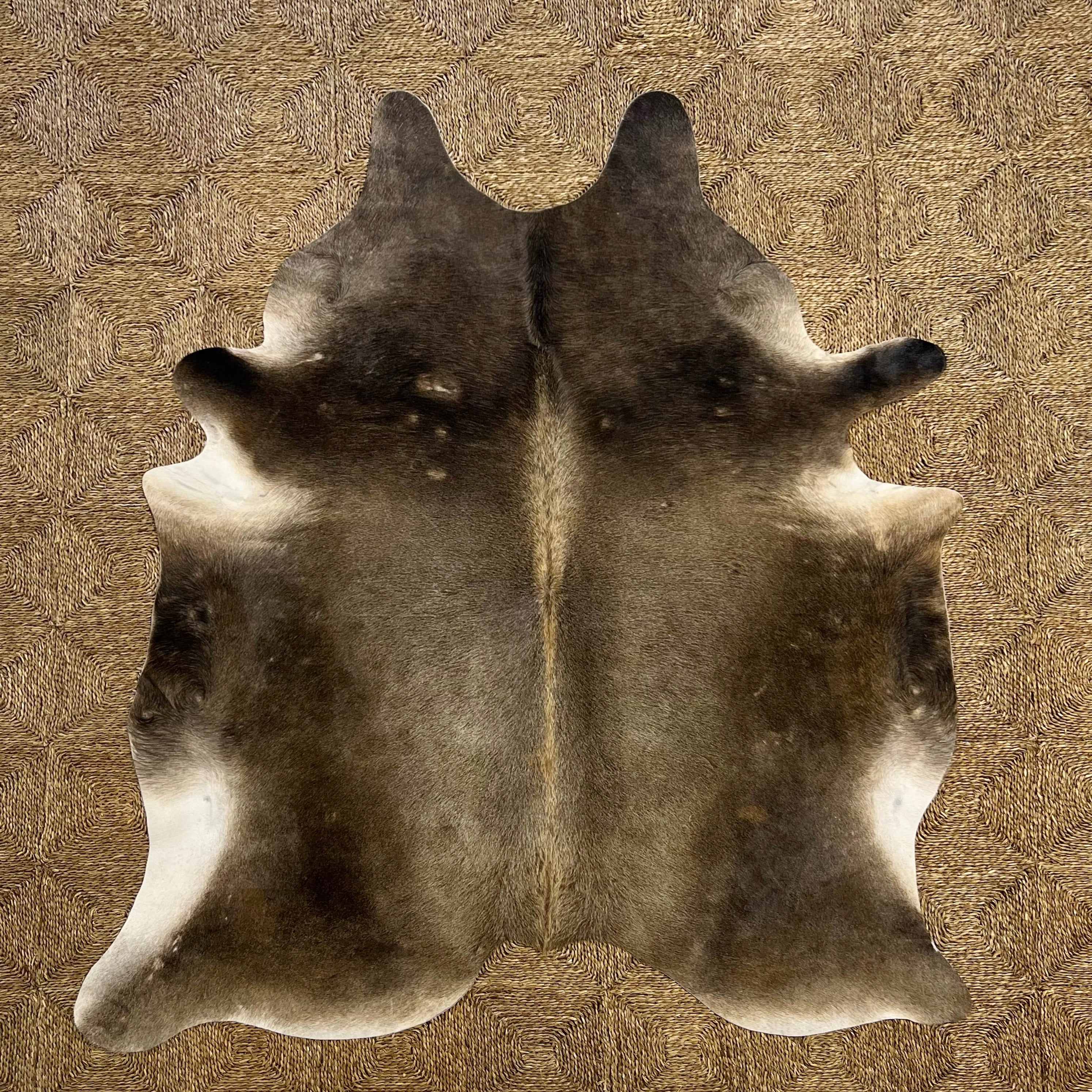 Brazilian Cowhide Rug, Salt and Pepper Brown, No. 5