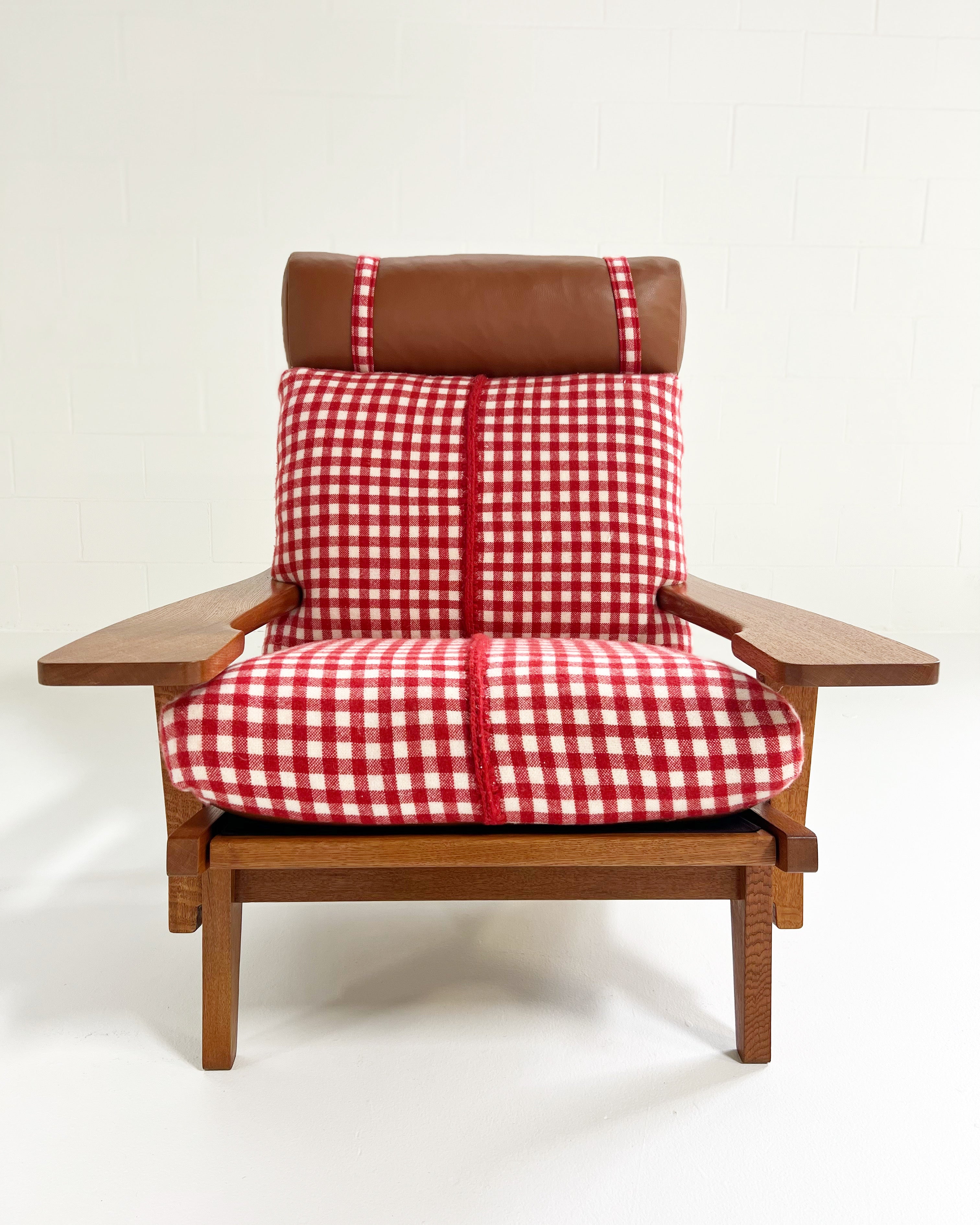Model GE 375 Paddle Chair and Ottoman in The Elder Statesman Cashmere