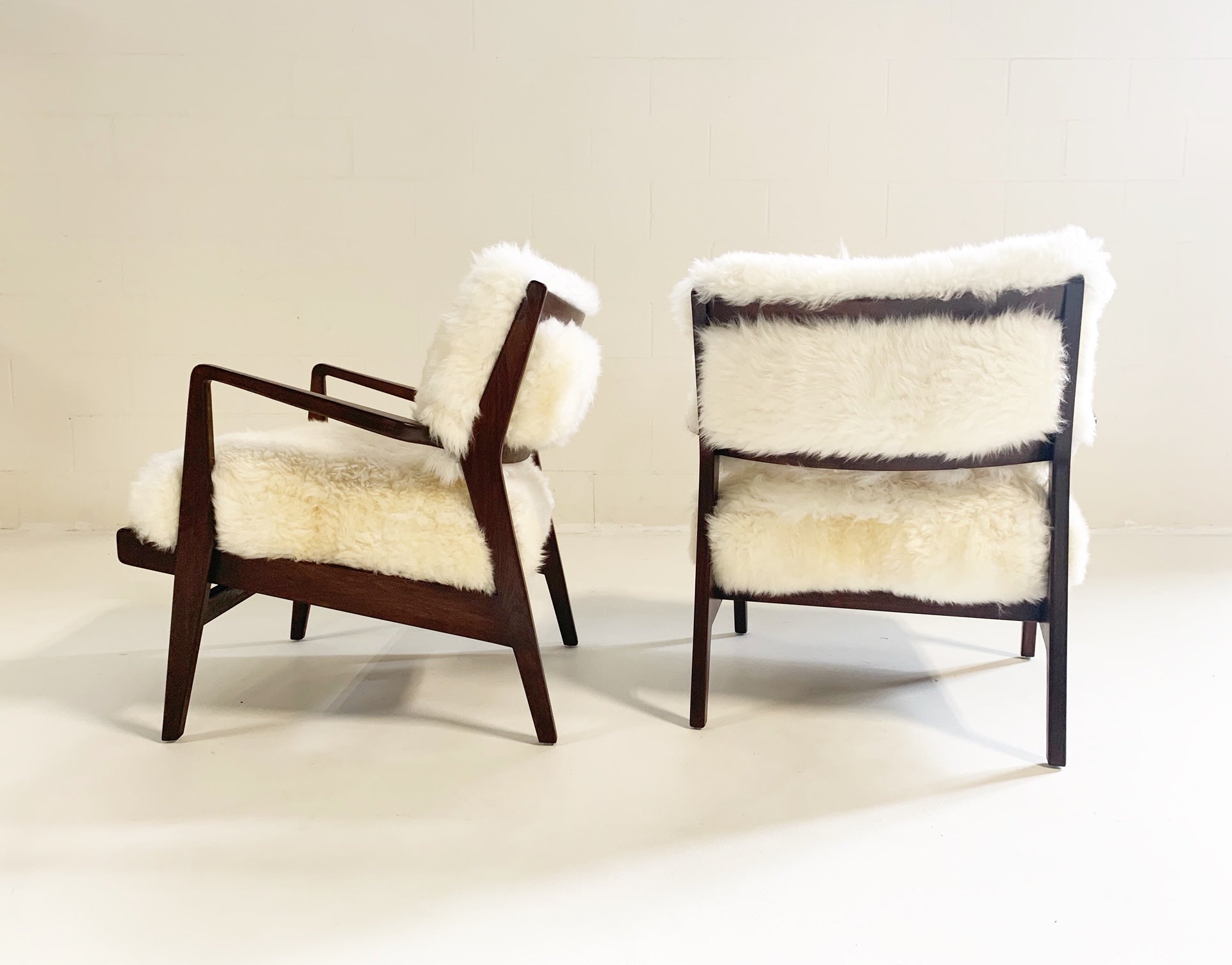 Lounge Chairs with Sheepskin Cushions - FORSYTH