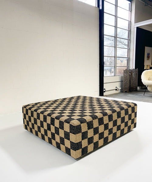 The Forsyth Checkerboard Ottoman, 54 x 54 in