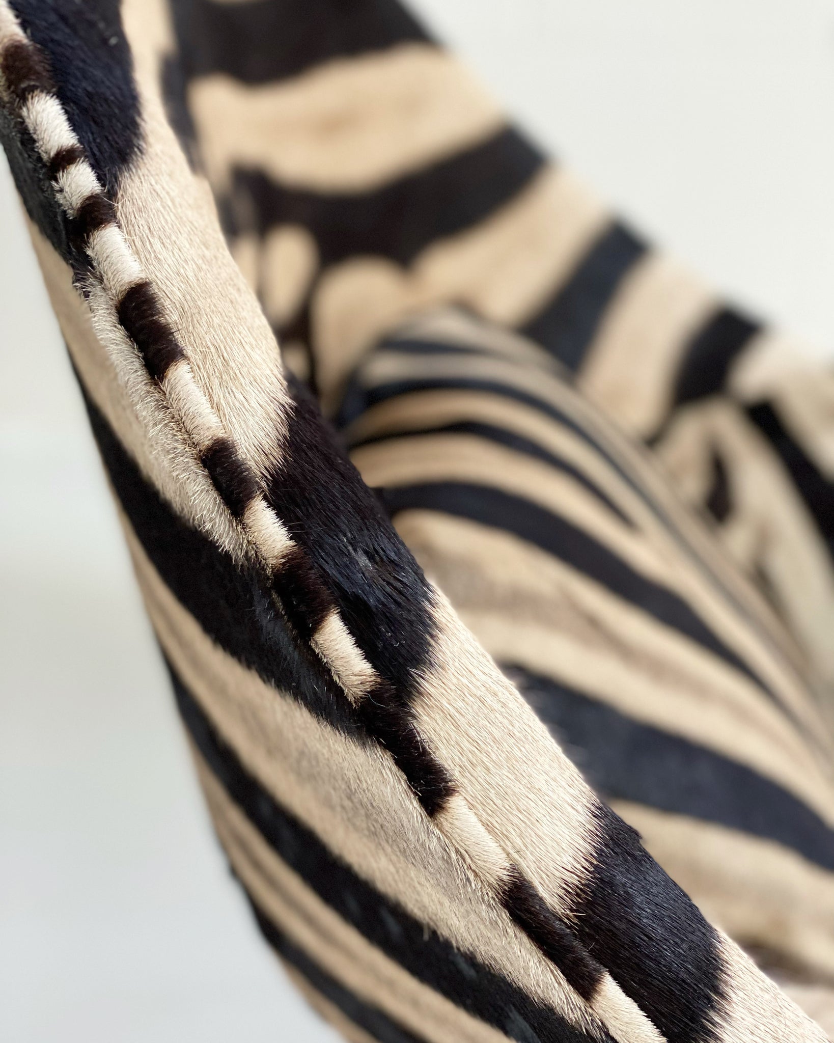 Bespoke Womb Chair and Ottoman in Zebra Hide