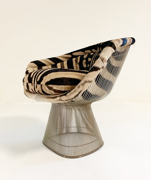 Lounge Chairs in Zebra Hide, pair - FORSYTH