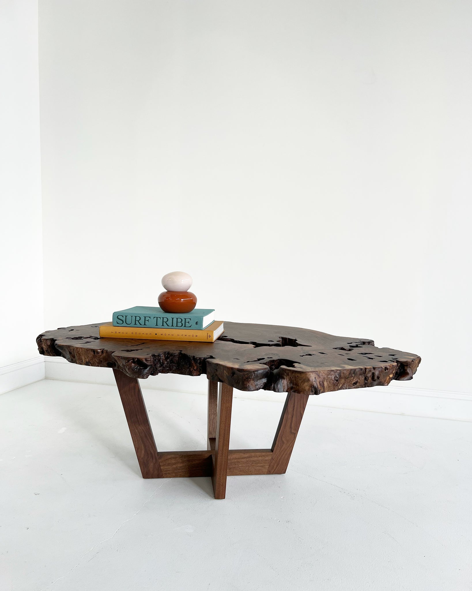 Walnut Burl Slab Coffee Table, Edition of 10