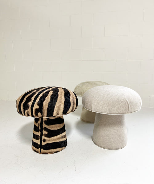 The Forsyth Mushroom Pouf in Zebra