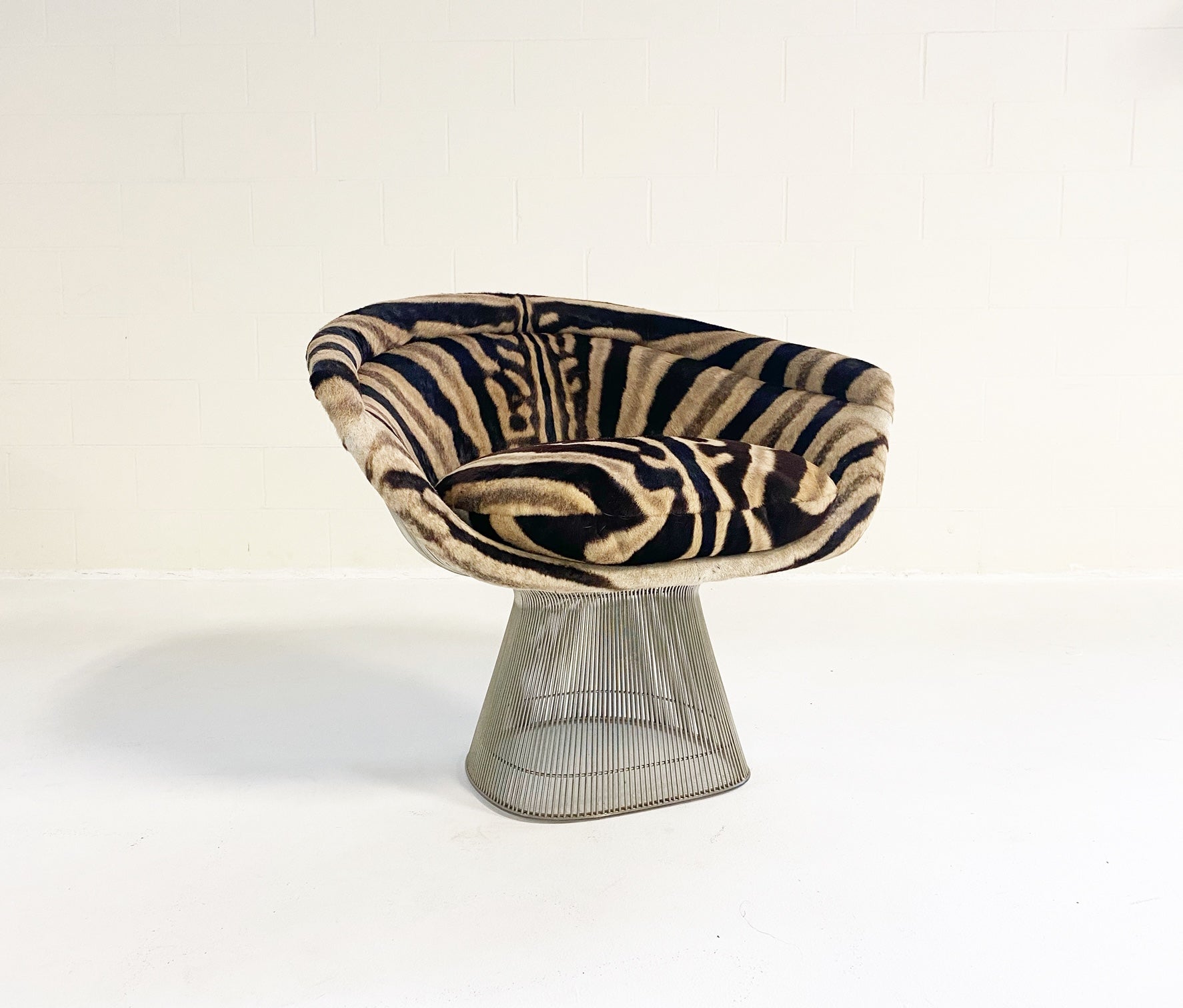 Lounge Chair in Zebra Hide - FORSYTH