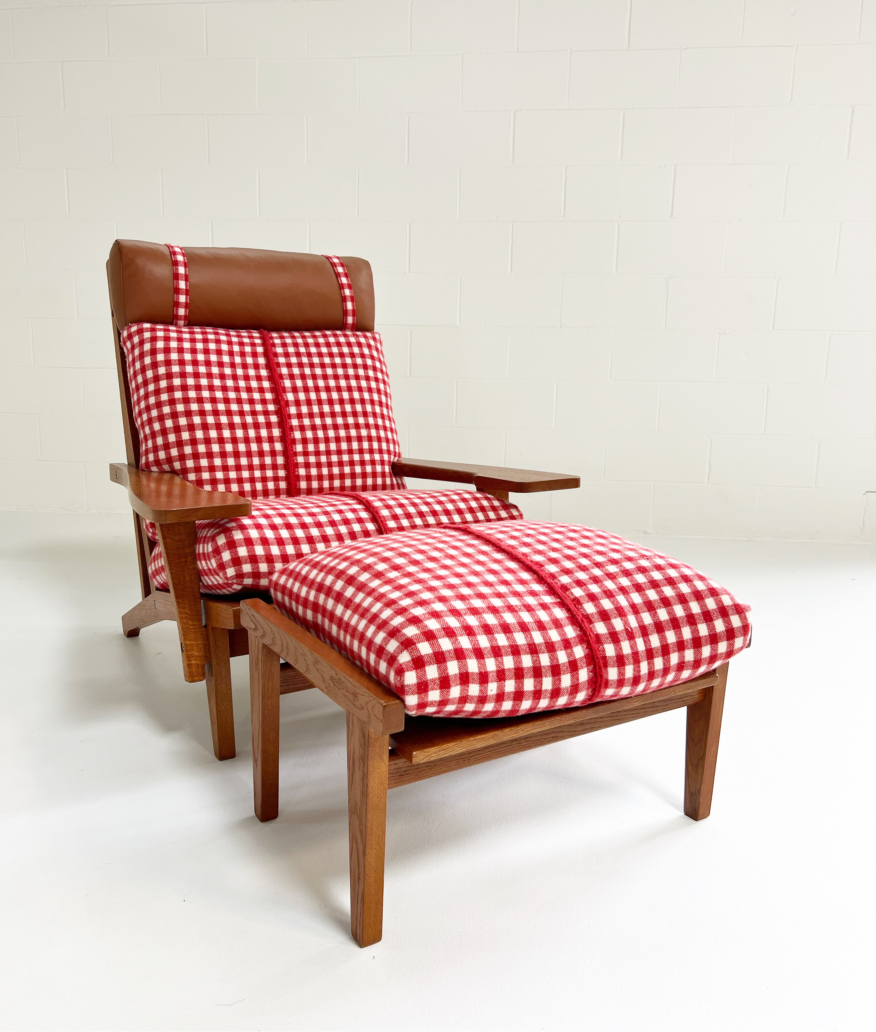 Model GE 375 Paddle Chair and Ottoman in The Elder Statesman Cashmere