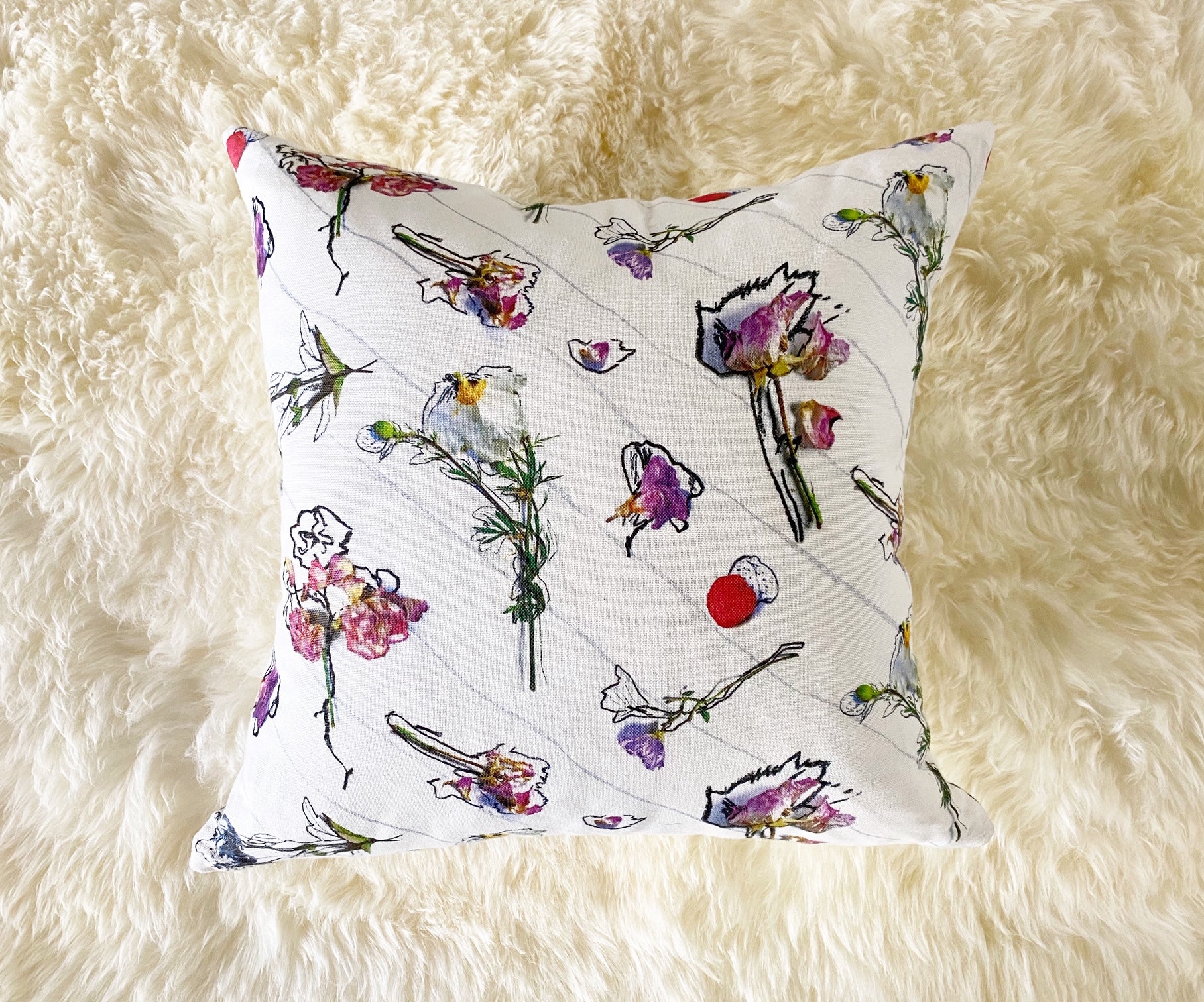 Flower Homicide Linen Pillow, 18" - FORSYTH