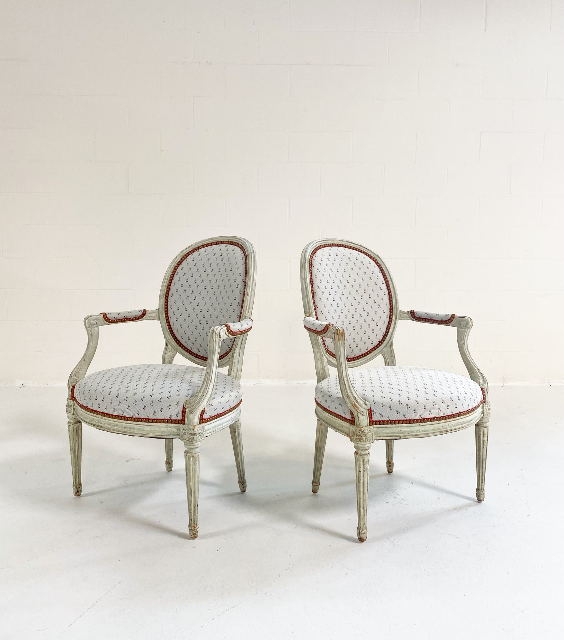 Louis XV Style Chairs in Dedar Cherry Oh Fabric – FORSYTH