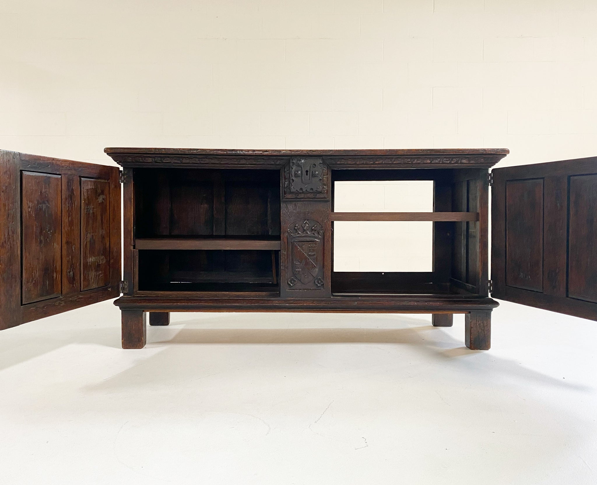 Antique Carved Oak Coffer