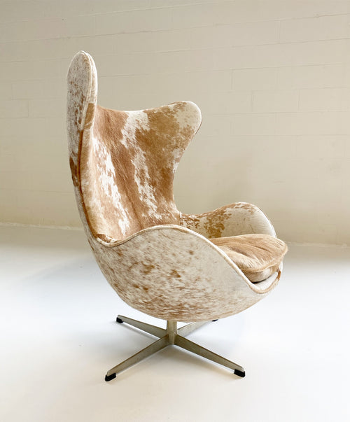 Egg Chair in Brazilian Cowhide - FORSYTH