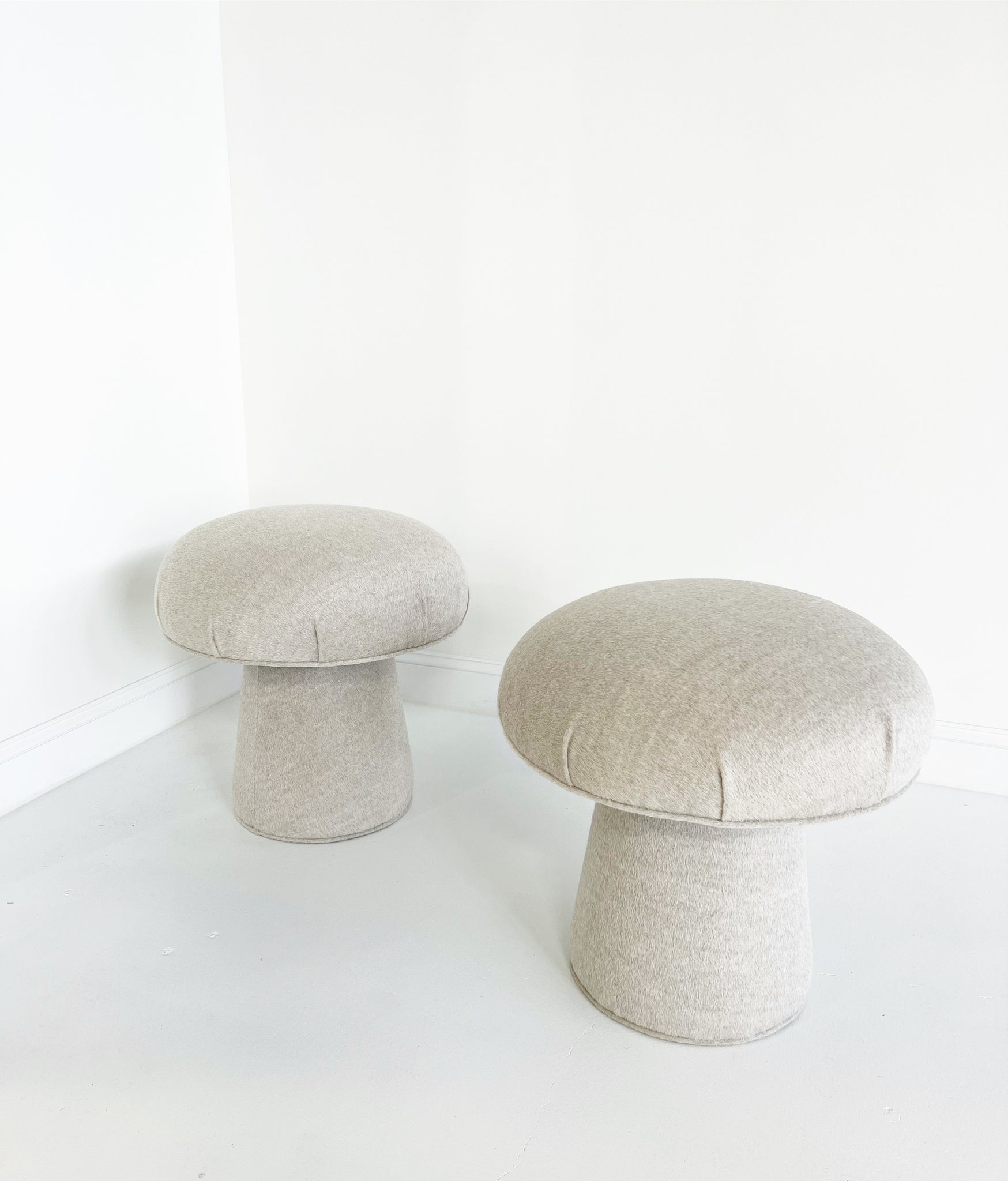 The Forsyth Mushroom Pouf in Loro Piana Alpaca Wool