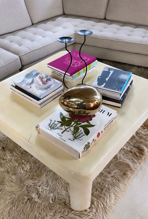 Lacquered Goatskin Coffee Table