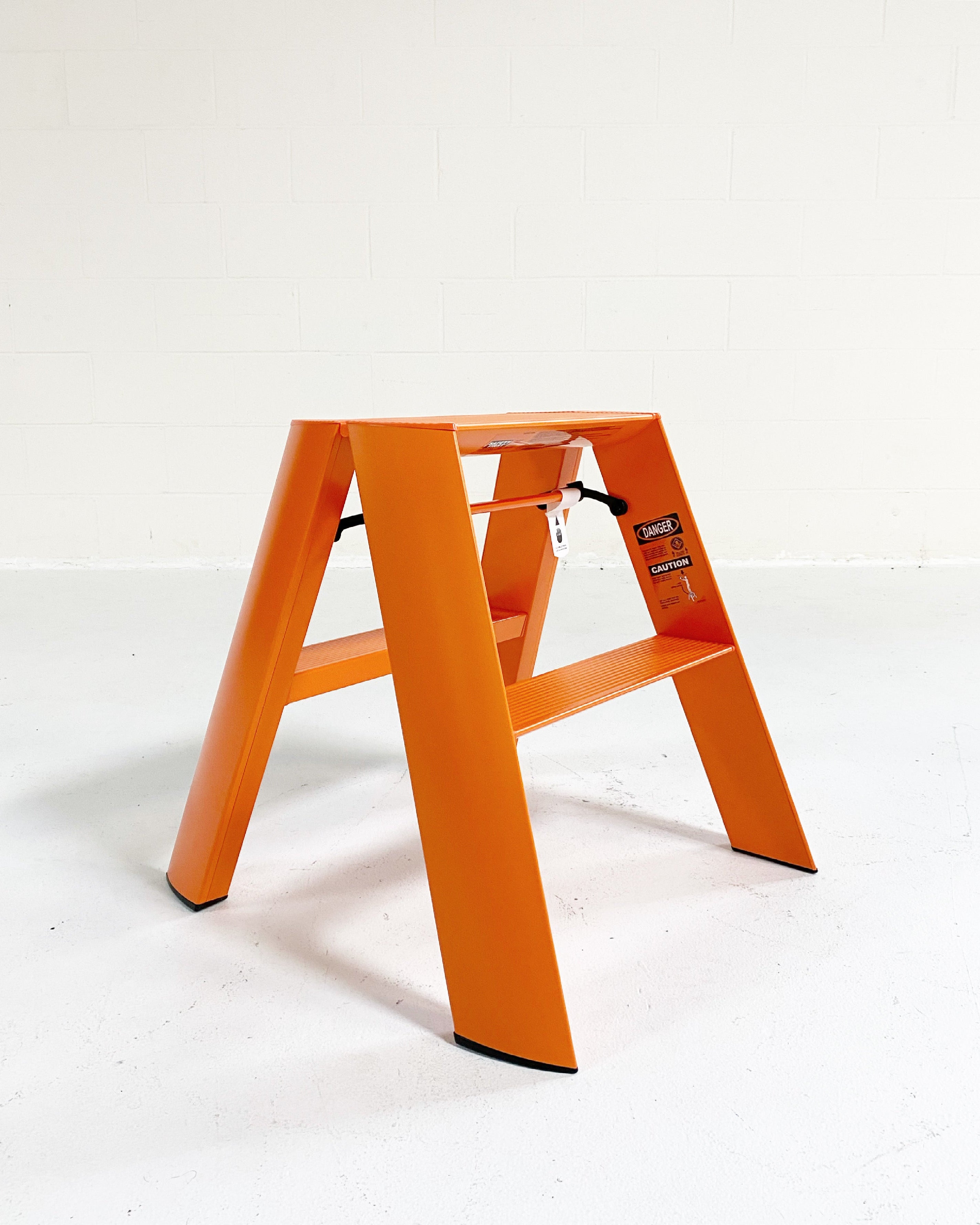 Lucano Wide 2-Step Ladder - Orange