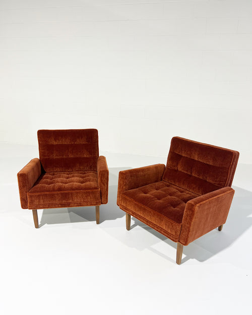 Armchairs in Pierre Frey Teddy Mohair