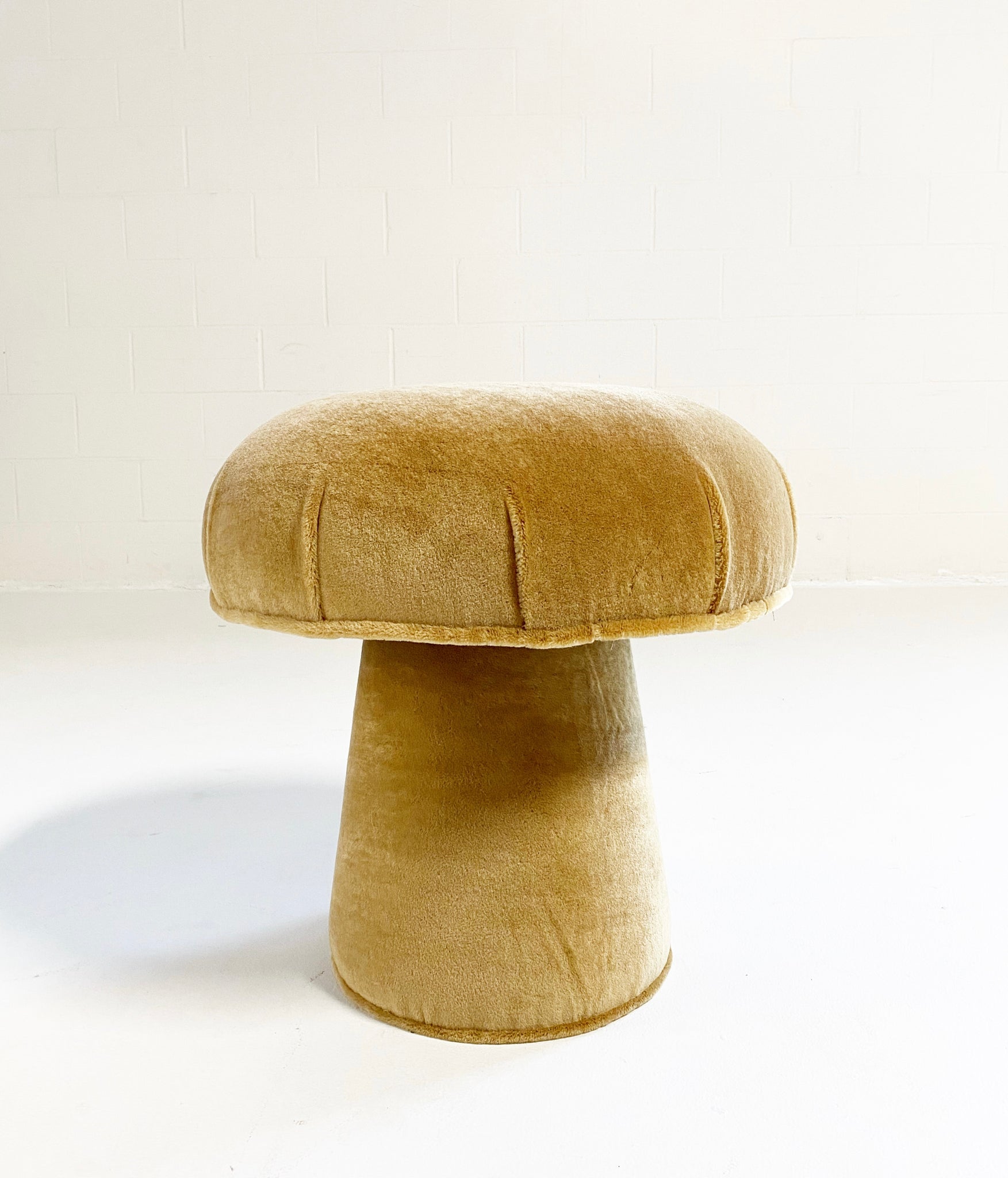 The Forsyth Mushroom Pouf in Pierre Frey Teddy Mohair