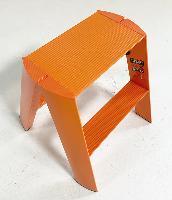 Lucano Wide 2-Step Ladder - Orange