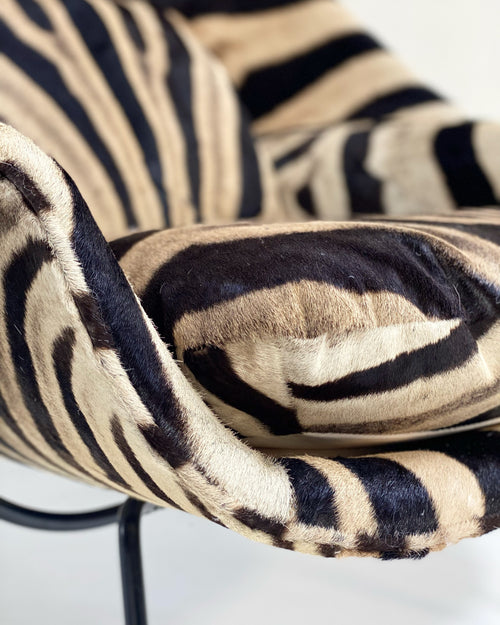 Bespoke Womb Chair and Ottoman in Zebra Hide