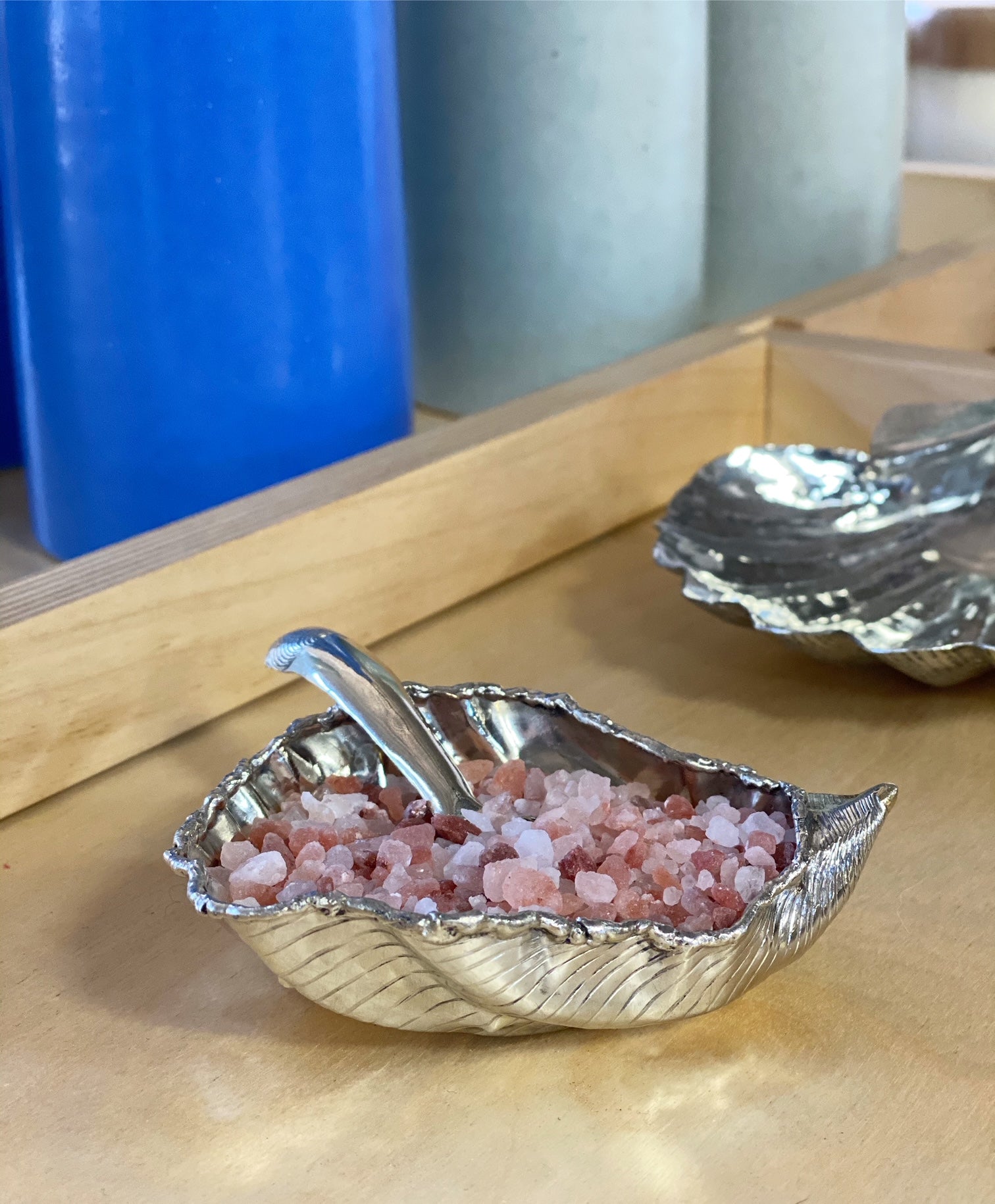 Oyster Shell Salt and Pepper Well