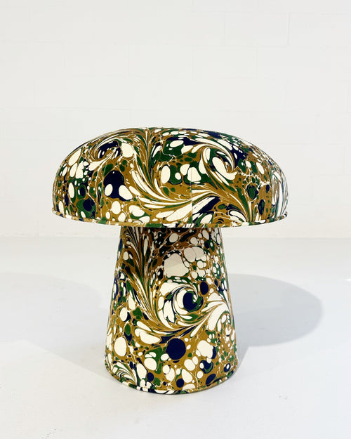 The Forsyth Mushroom Pouf in Beata Heuman Dappled Velvet