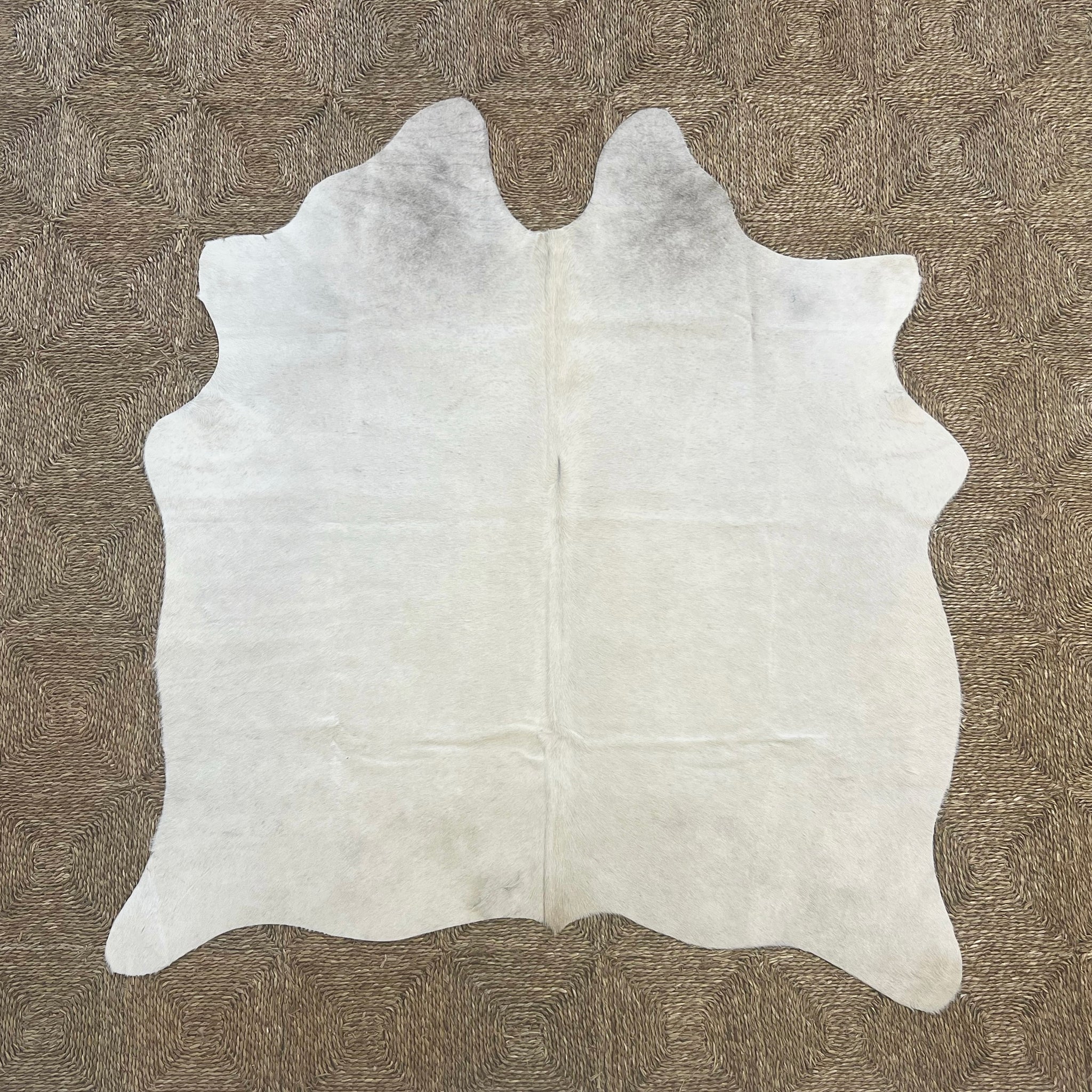 Brazilian Cowhide Rug, Ivory, No. 20