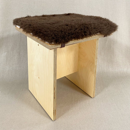 Waka Waka Stool with Bison Hide Cushion