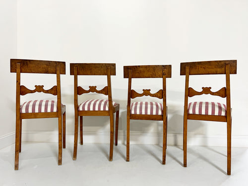 Antique 19th Century Biedermeier Side Chairs in Attersee, Set of 4