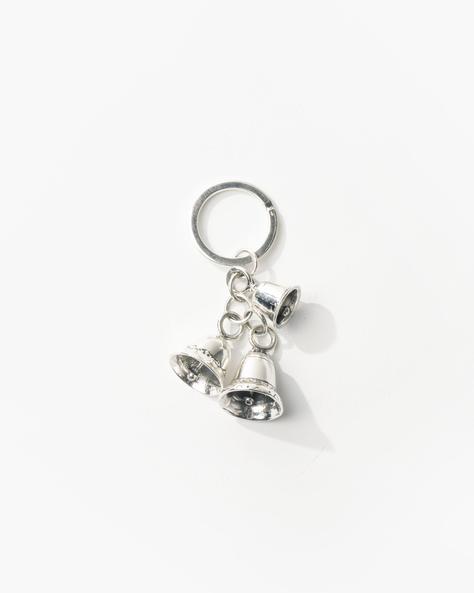 Argentiere Pagliai Three Bell Round Ring Keychain