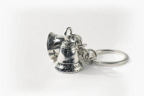 Three Bell Round Ring Keychain