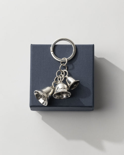 Argentiere Pagliai Three Bell Round Ring Keychain