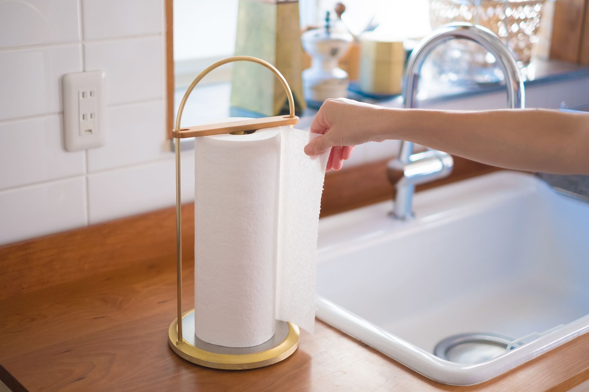 Brass Paper Towel Holder