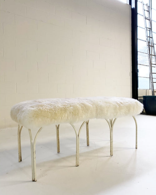 Bench in Brazilian Sheepskin - FORSYTH