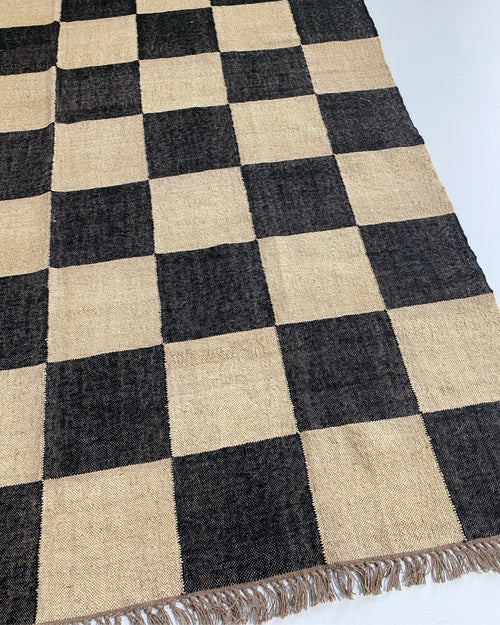 The Forsyth Checkerboard Rug - Big Checks in Off Black – FORSYTH