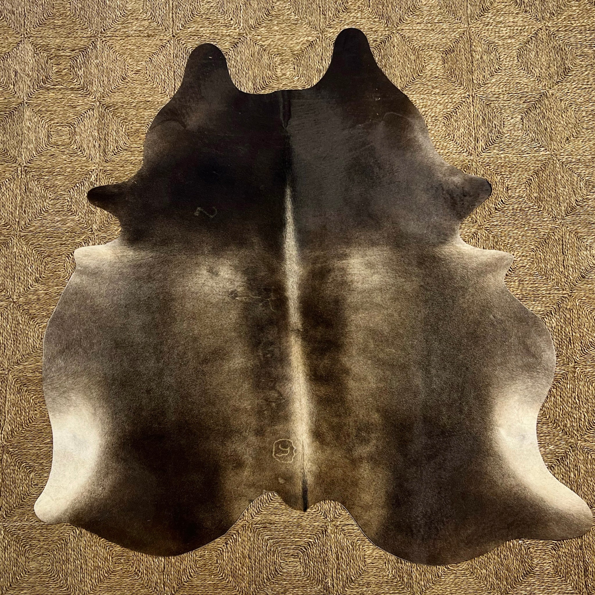 Brazilian Cowhide Rug, Salt and Pepper Brown, No. 4