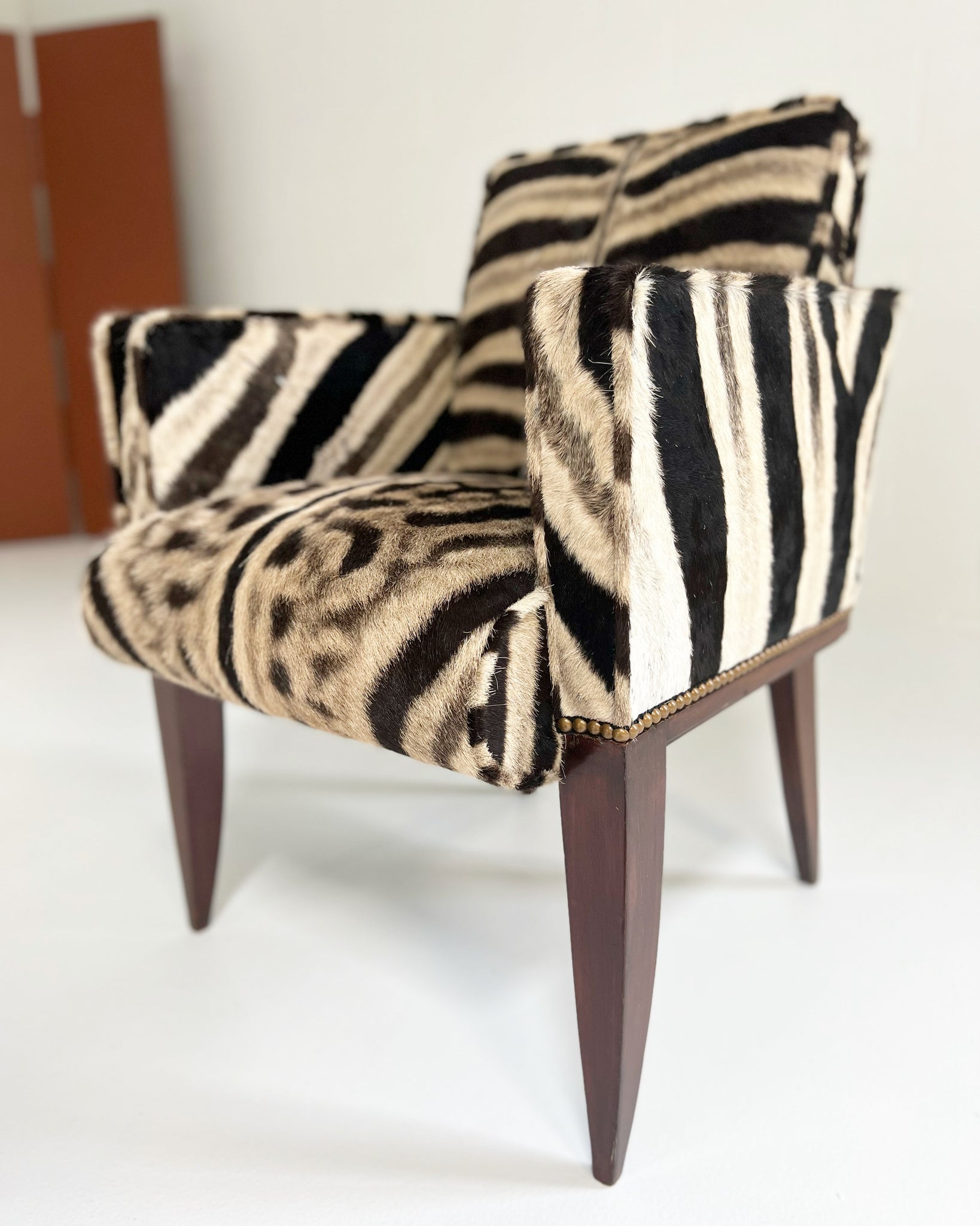 Armchair in the Style of Wormley in Zebra