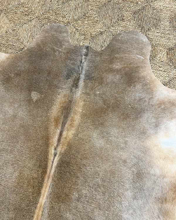 Brazilian Cowhide Rug, Salt and Pepper Brown, No. 1