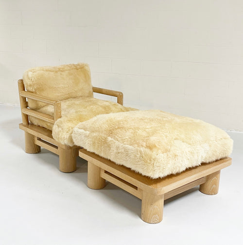 Dowelwood Lounge Chair and Ottoman