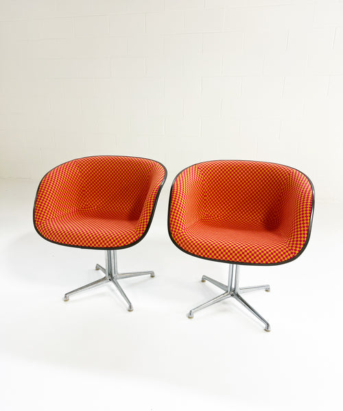 La Fonda Chairs in Alexander Girard Checker Fabric, Pair