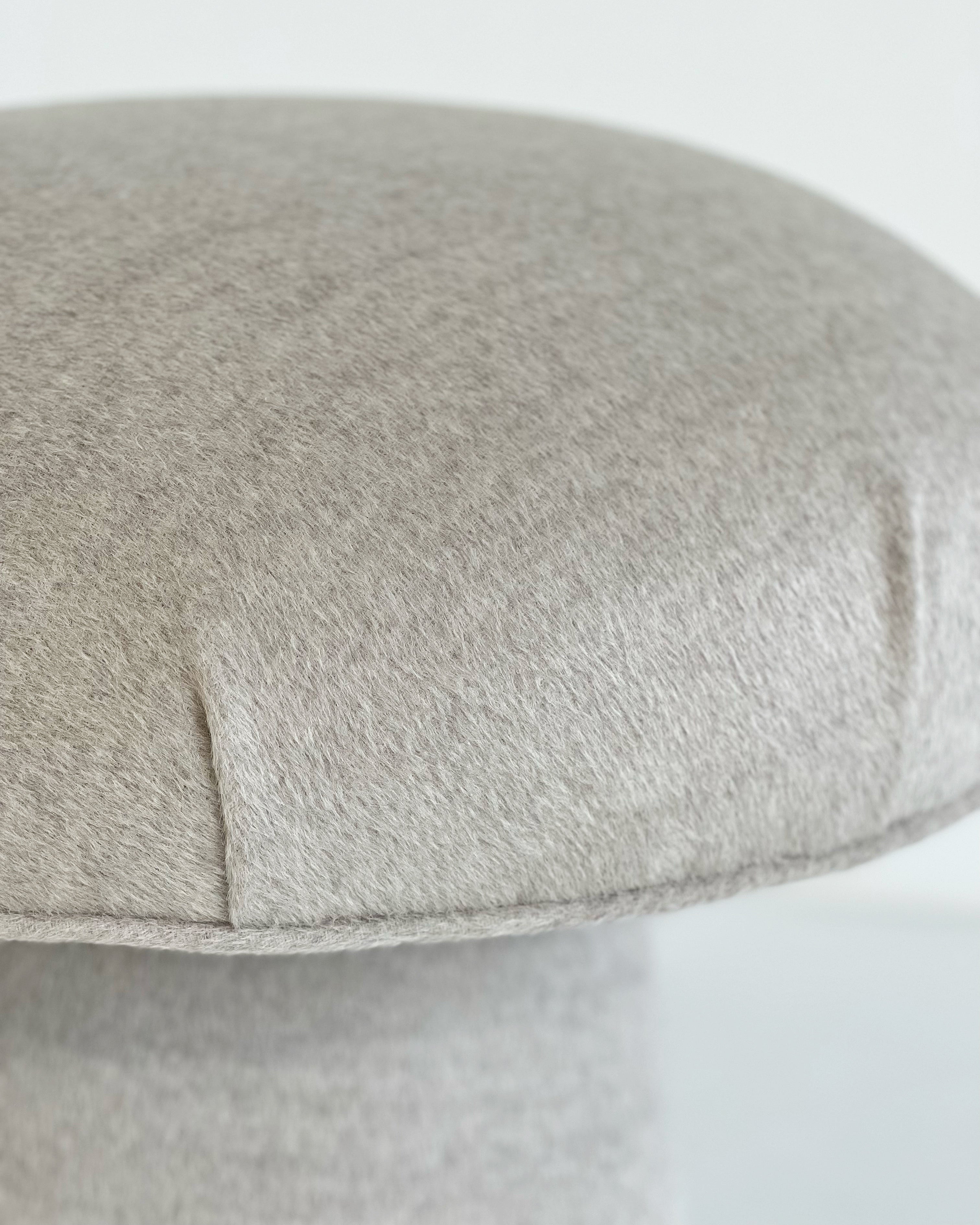 The Forsyth Mushroom Pouf in Loro Piana 'Incas' Alpaca Wool